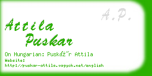 attila puskar business card